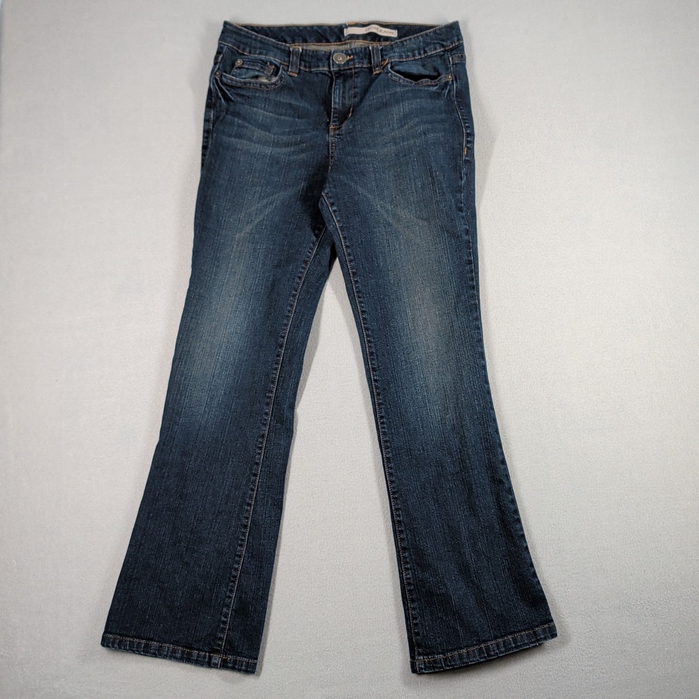 DKNY‎ Bootcut Jeans Womens 12 Blue Dark Wash Low Rise Stretch Denim